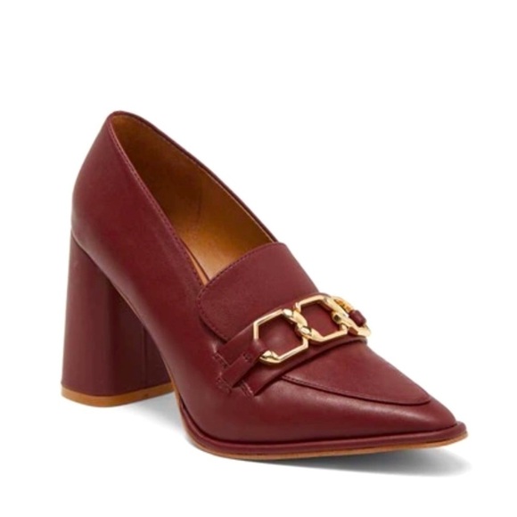 Nordstrom Rack Oslo Block Heel Pump in Burgundy - Picture 2 of 16